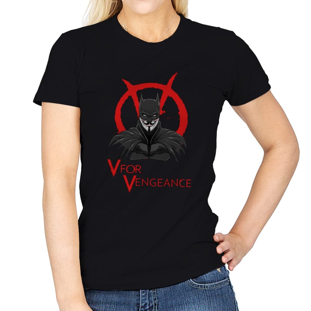 V for Vengeance - Womens T-Shirts RIPT Apparel Small / Black