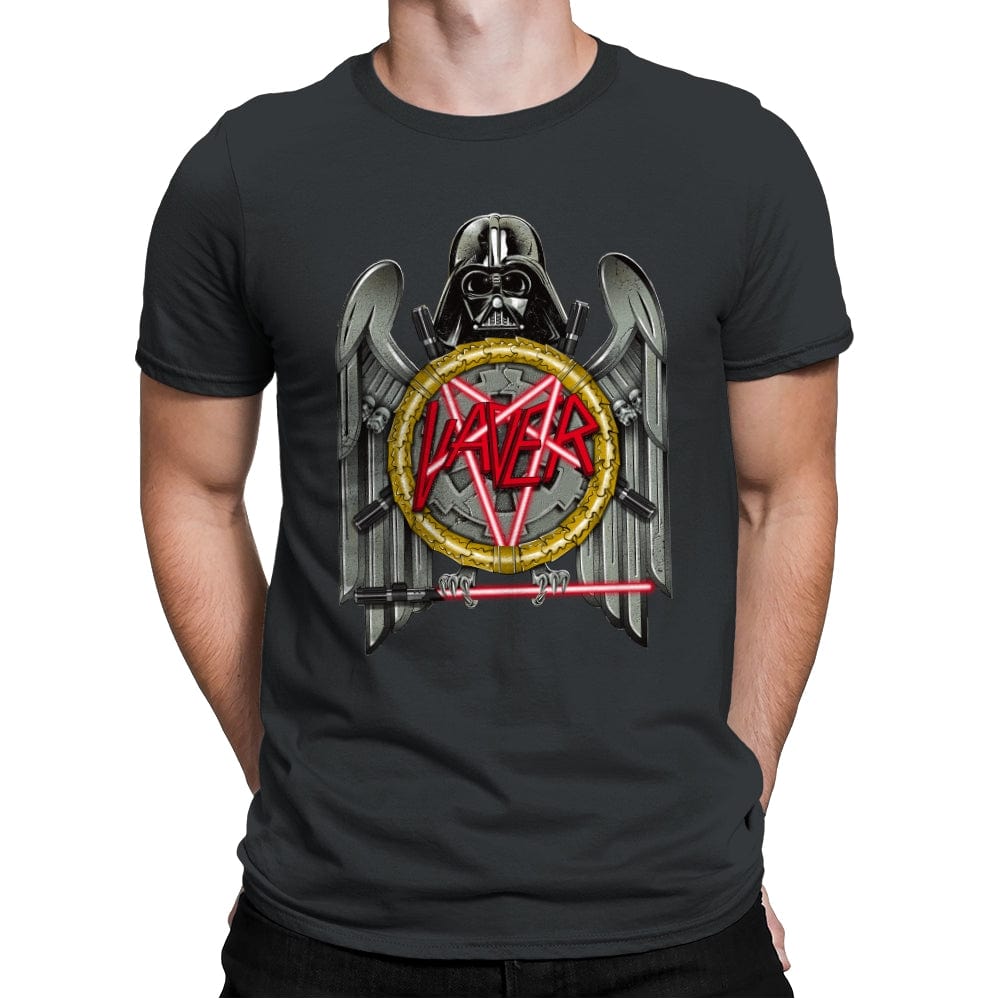 VADER OF DEATH - Anytime - Mens Premium T-Shirts RIPT Apparel Small / Heavy Metal