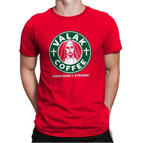 Valak Coffee - Mens Premium T-Shirts RIPT Apparel Small / Red