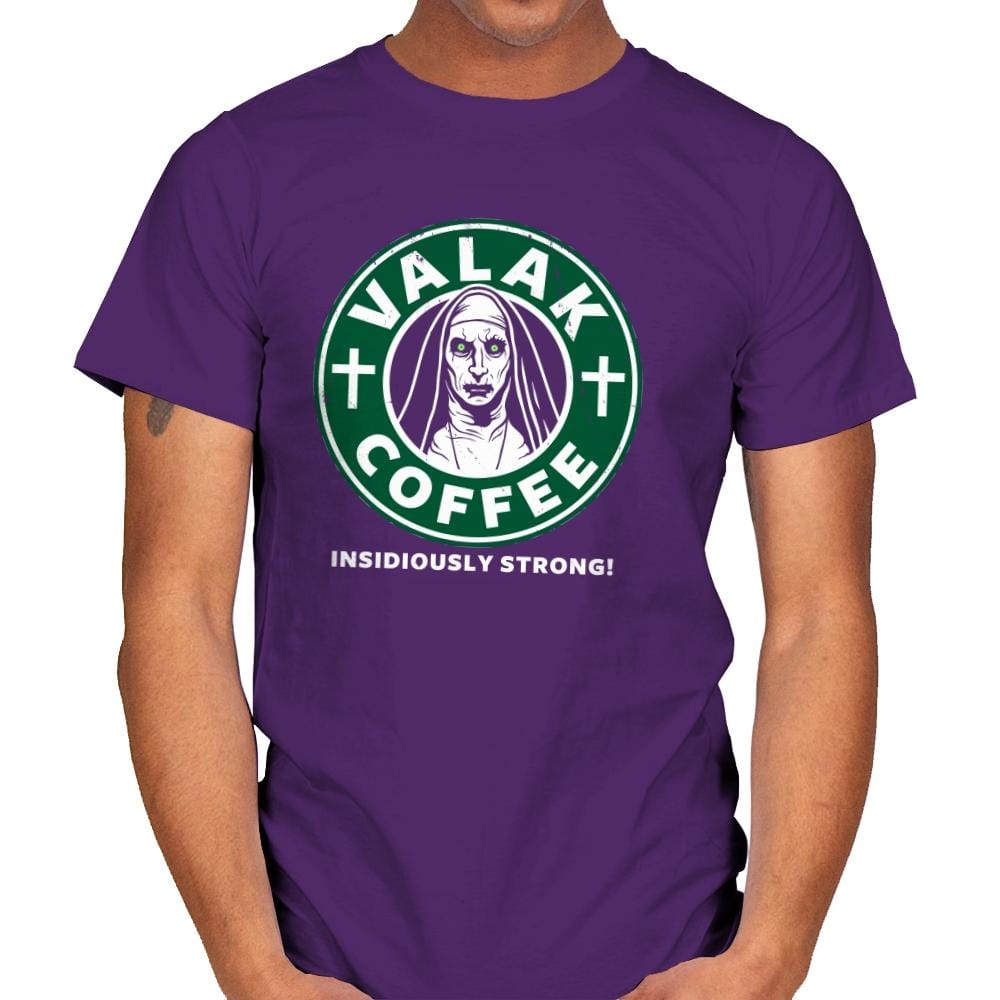 Valak Coffee - Mens T-Shirts RIPT Apparel Small / Purple