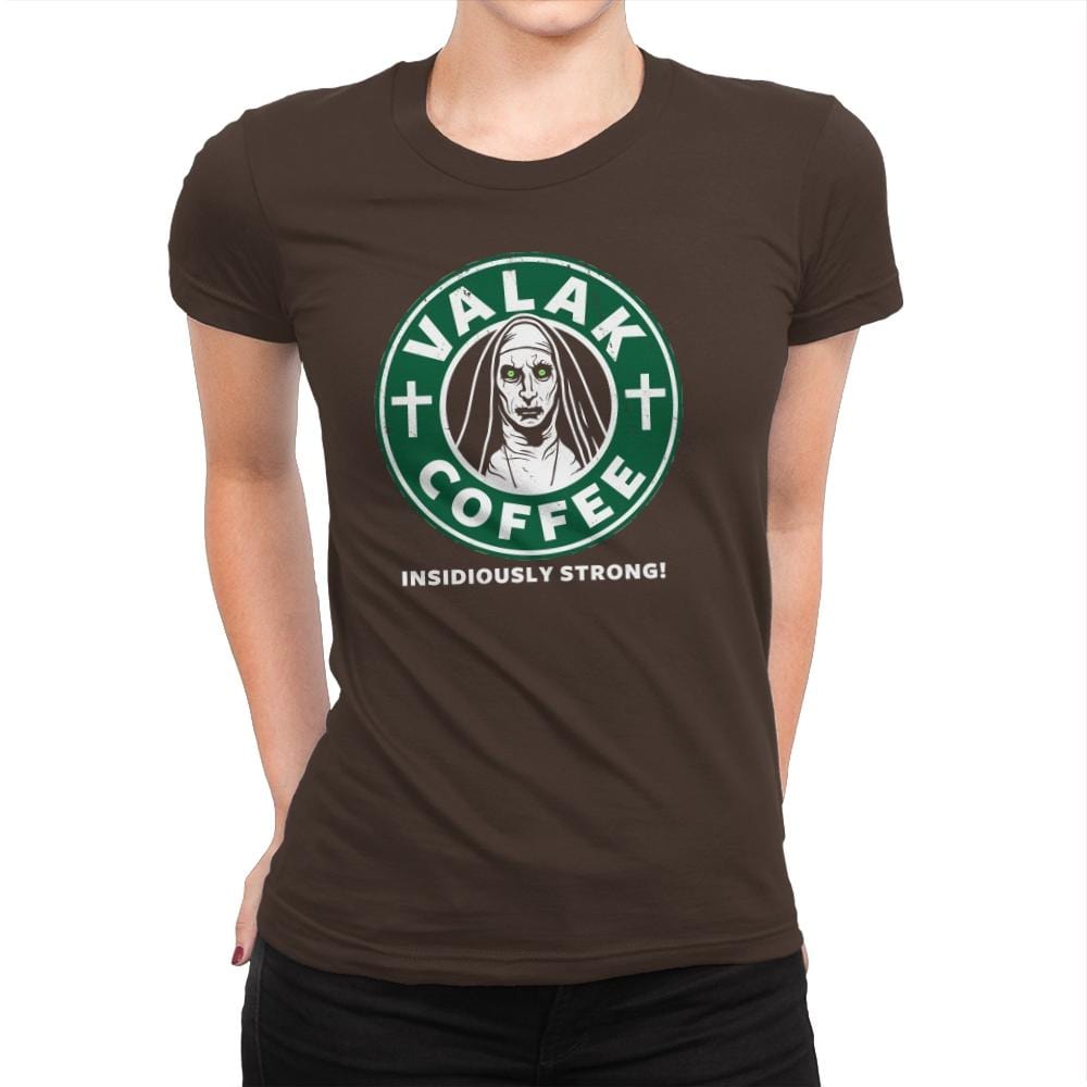 Valak Coffee - Womens Premium T-Shirts RIPT Apparel Small / Dark Chocolate