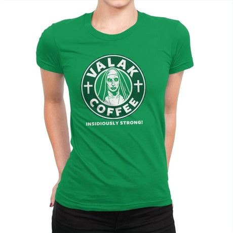 Valak Coffee - Womens Premium T-Shirts RIPT Apparel Small / Kelly Green