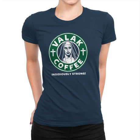 Valak Coffee - Womens Premium T-Shirts RIPT Apparel Small / Midnight Navy