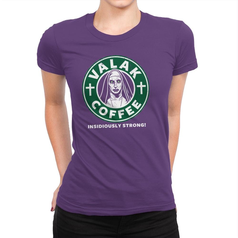 Valak Coffee - Womens Premium T-Shirts RIPT Apparel Small / Purple Rush