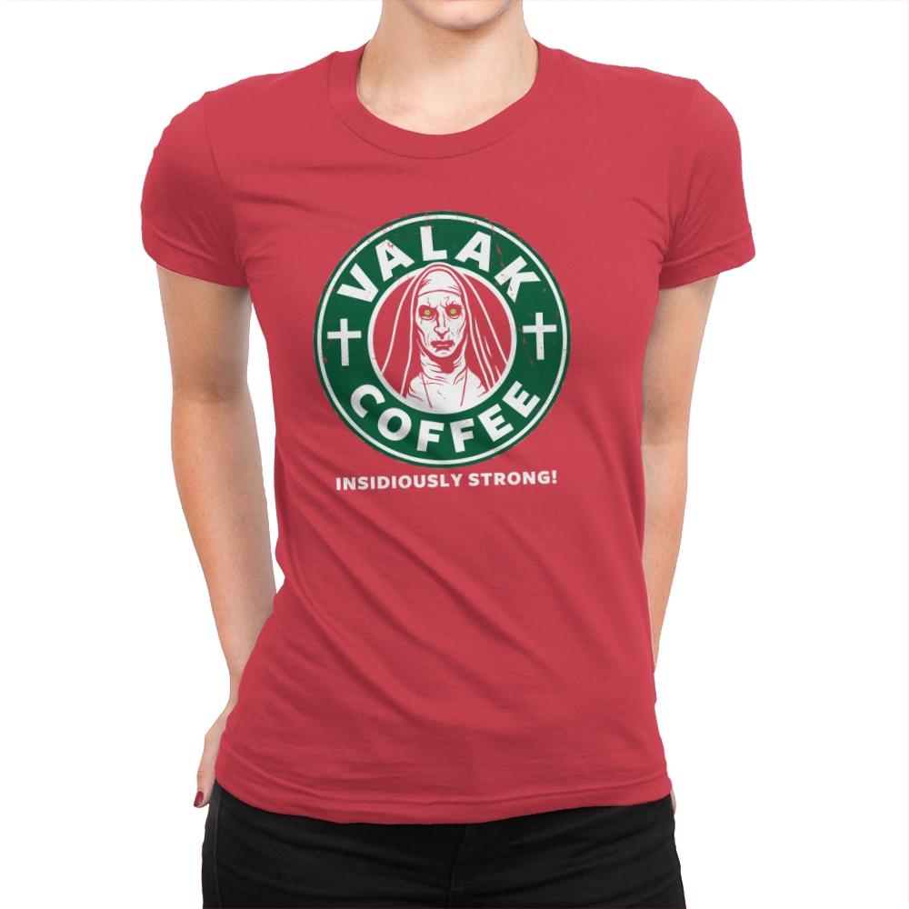 Valak Coffee - Womens Premium T-Shirts RIPT Apparel Small / Red