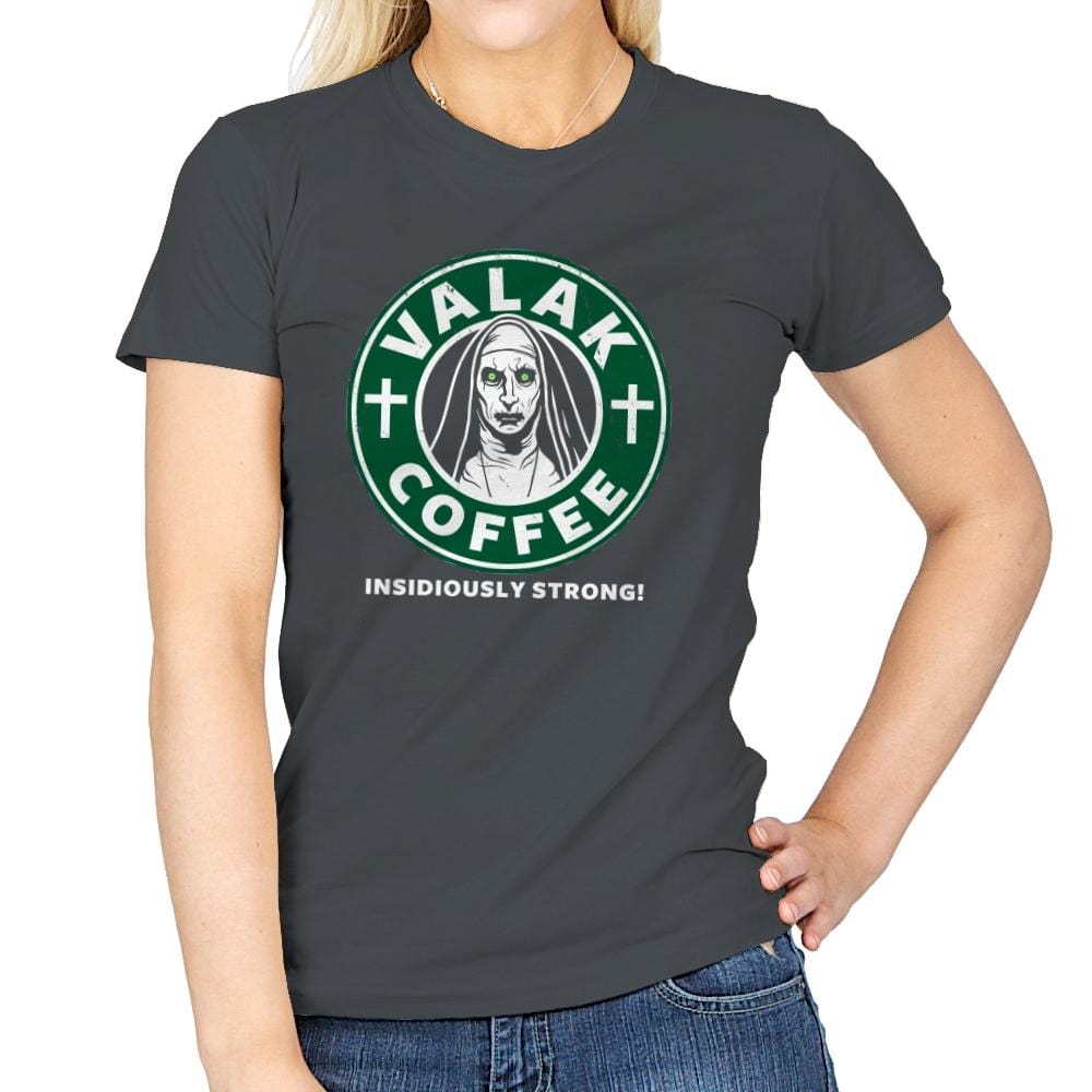 Valak Coffee - Womens T-Shirts RIPT Apparel Small / Charcoal