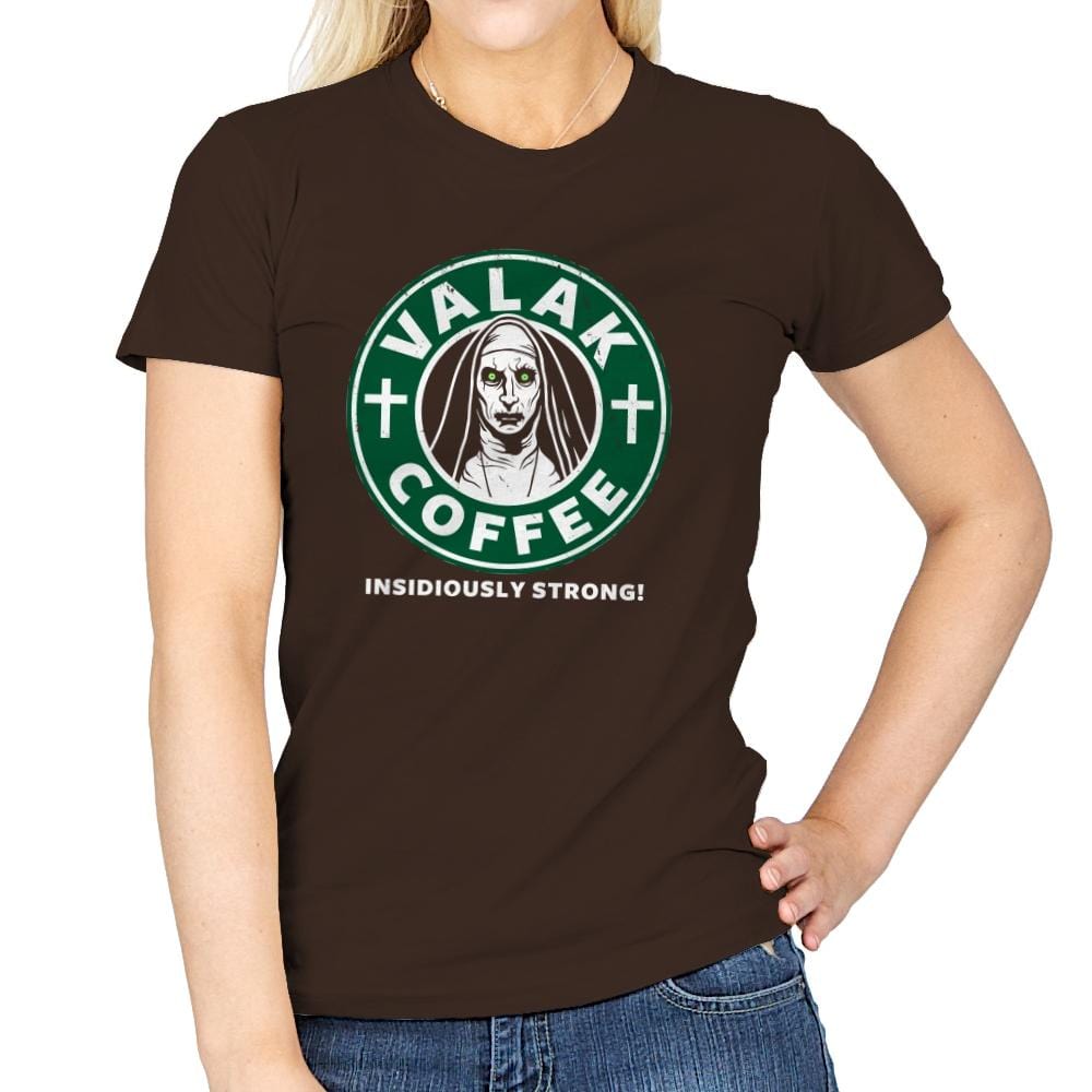Valak Coffee - Womens T-Shirts RIPT Apparel Small / Dark Chocolate