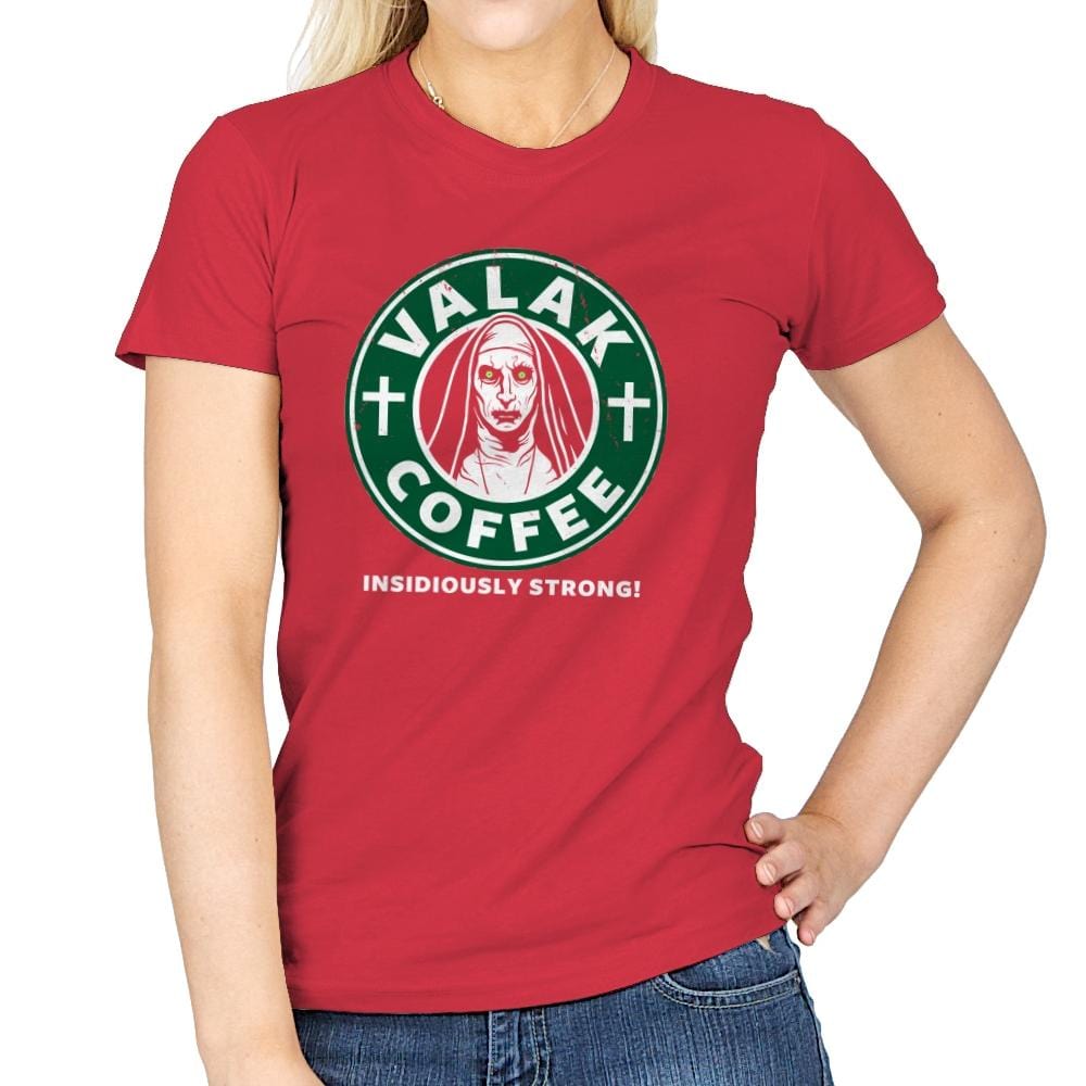 Valak Coffee - Womens T-Shirts RIPT Apparel Small / Red