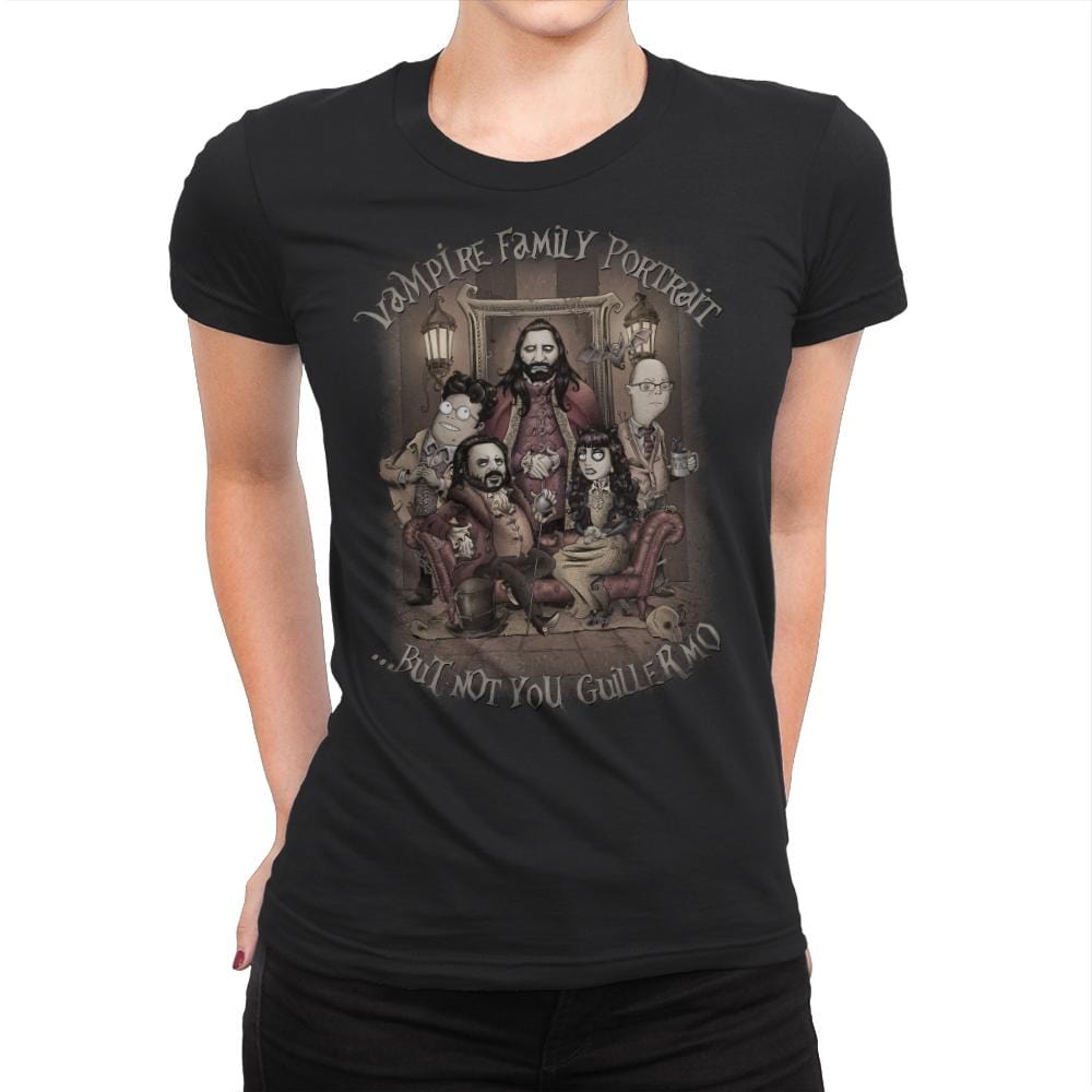 Vampire Family Portrait - Womens Premium T-Shirts RIPT Apparel Small / Black