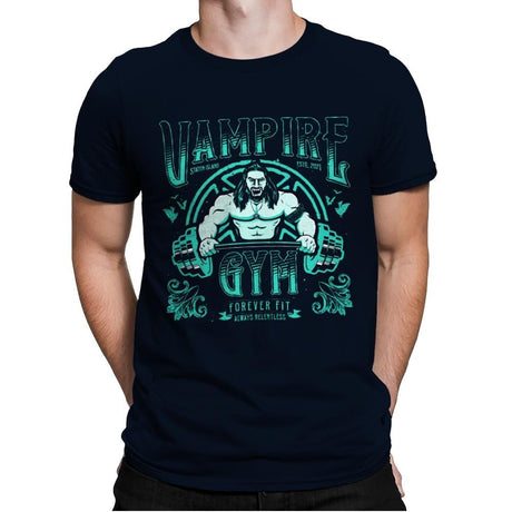 Vampire Gym - Mens Premium T-Shirts RIPT Apparel Small / Midnight Navy