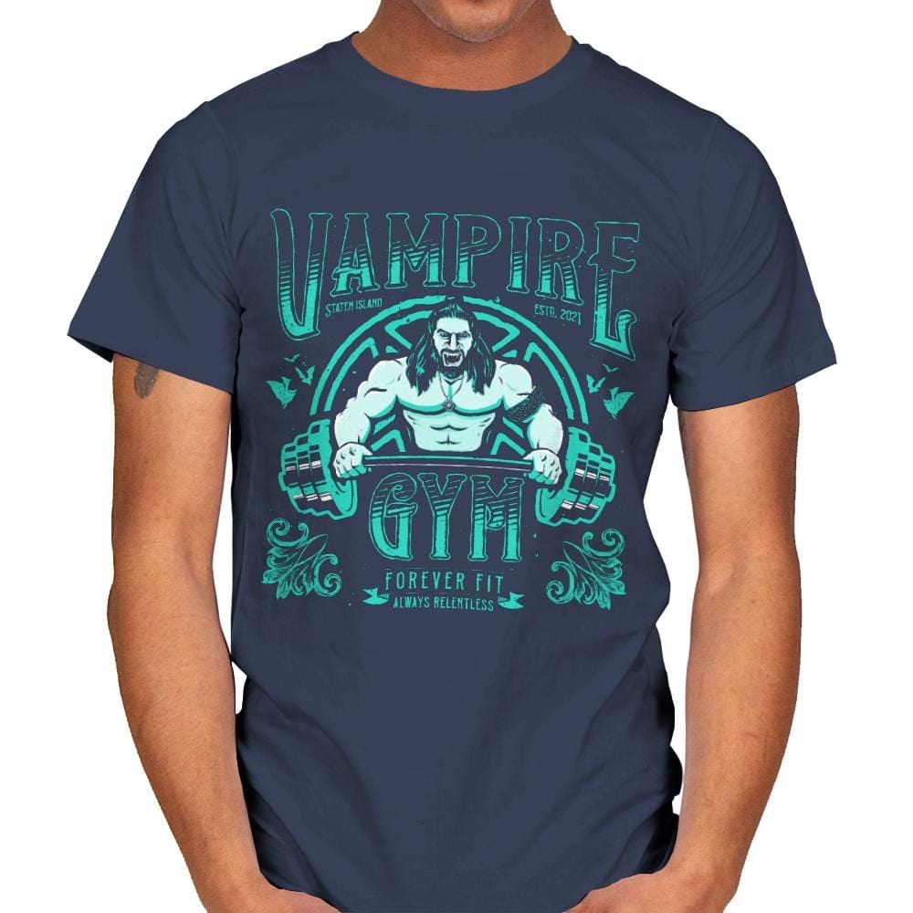 Vampire Gym - Mens T-Shirts RIPT Apparel Small / Navy