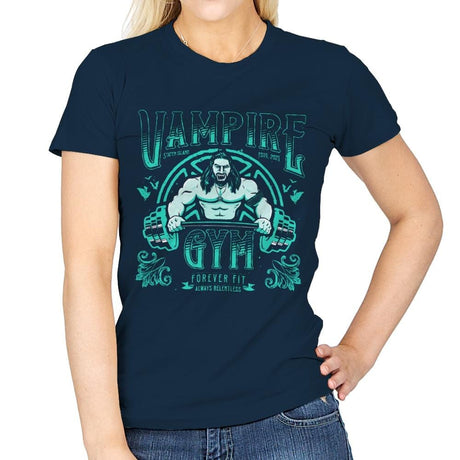 Vampire Gym - Womens T-Shirts RIPT Apparel Small / Navy