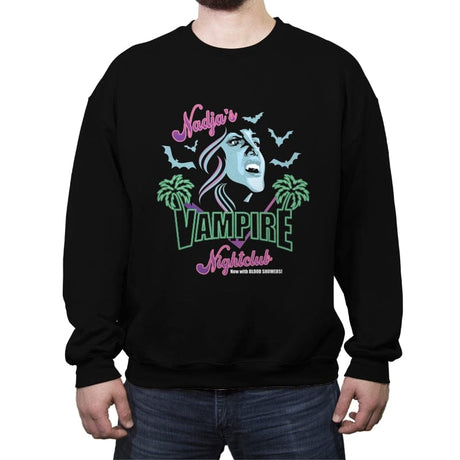 Vampire Nightclub - Crew Neck Sweatshirt Crew Neck Sweatshirt RIPT Apparel Small / Black