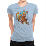 Van Gogh Triple Portrait - Pop Impressionism - Womens Premium T-Shirts RIPT Apparel Small / Cancun