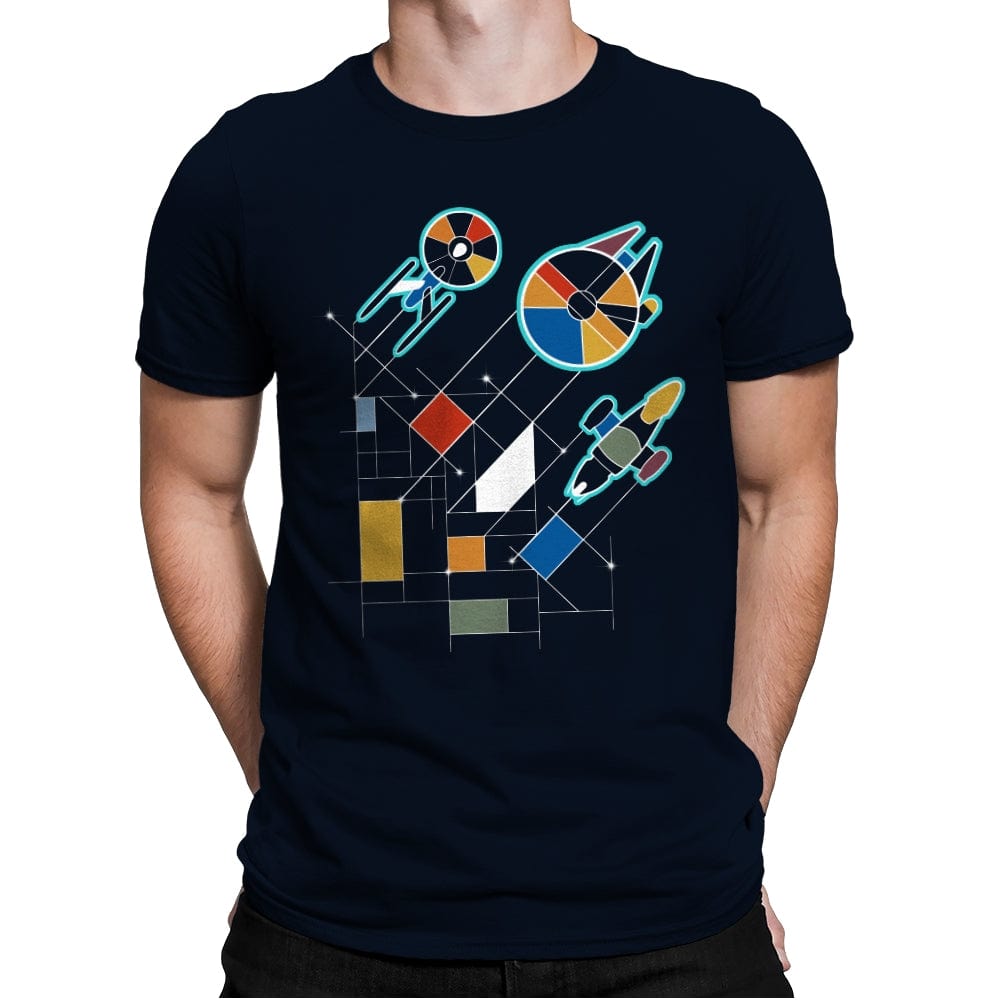 Vanguard Spaceships - Mens Premium T-Shirts RIPT Apparel Small / Midnight Navy