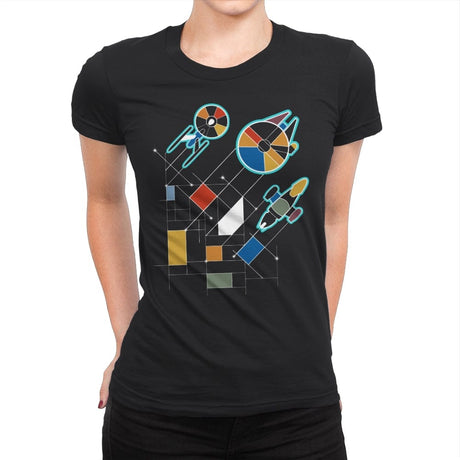 Vanguard Spaceships - Womens Premium T-Shirts RIPT Apparel Small / Black