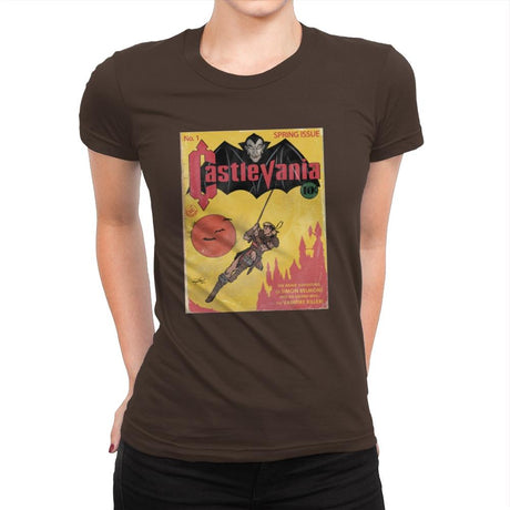 Vania Issue 1 - Womens Premium T-Shirts RIPT Apparel Small / Dark Chocolate