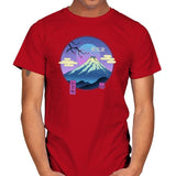 Vapor Landscape - Mens T-Shirts RIPT Apparel Small / Red