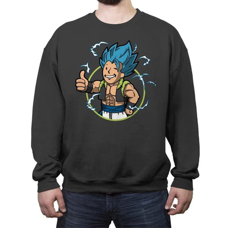 Vault Gogeta - Crew Neck Sweatshirt Crew Neck Sweatshirt RIPT Apparel Small / Charcoal