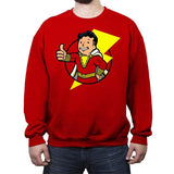 Vault Shazam - Crew Neck Sweatshirt Crew Neck Sweatshirt RIPT Apparel Small / Red