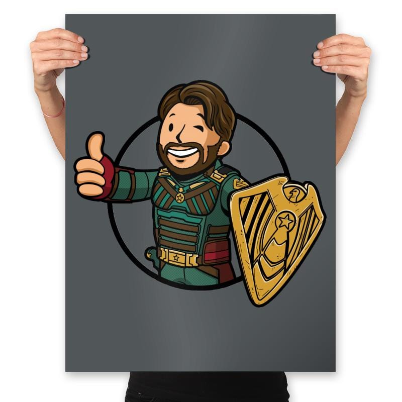 Vault Soldier Boy - Prints Posters RIPT Apparel 18x24 / Charcoal