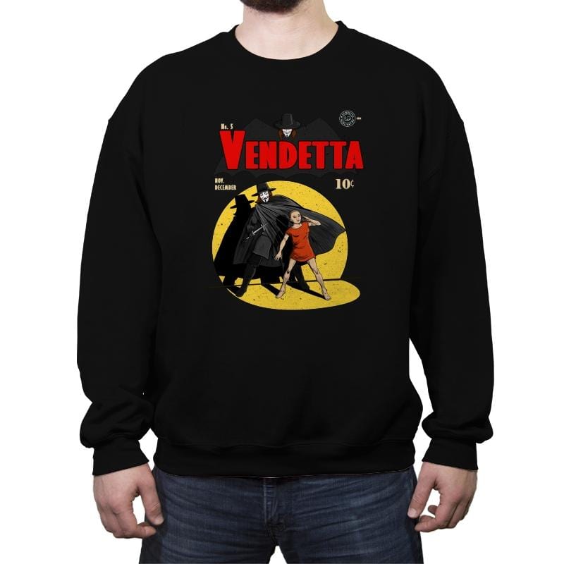Vendetta N5 - Crew Neck Sweatshirt Crew Neck Sweatshirt RIPT Apparel Small / Black