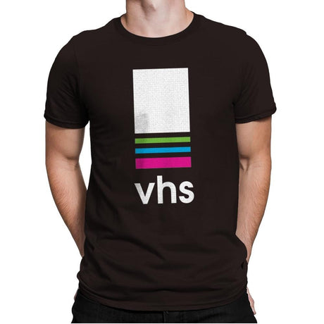 VHS Tape - Mens Premium T-Shirts RIPT Apparel Small / Dark Chocolate
