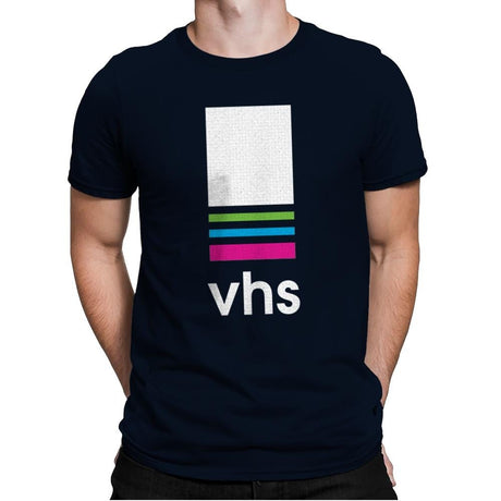 VHS Tape - Mens Premium T-Shirts RIPT Apparel Small / Midnight Navy