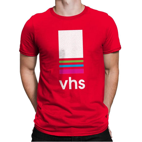 VHS Tape - Mens Premium T-Shirts RIPT Apparel Small / Red