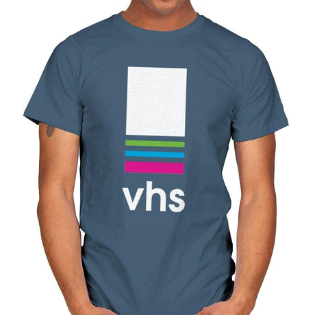 VHS Tape - Mens T-Shirts RIPT Apparel Small / Indigo Blue