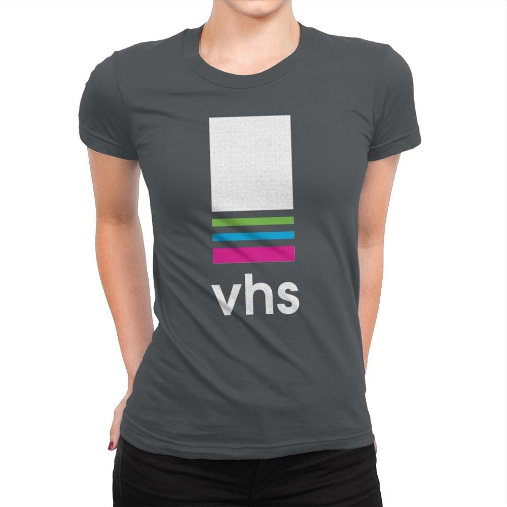 VHS Tape - Womens Premium T-Shirts RIPT Apparel Small / Heavy Metal