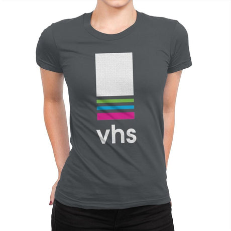 VHS Tape - Womens Premium T-Shirts RIPT Apparel Small / Heavy Metal