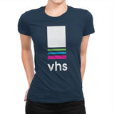VHS Tape - Womens Premium T-Shirts RIPT Apparel Small / Midnight Navy