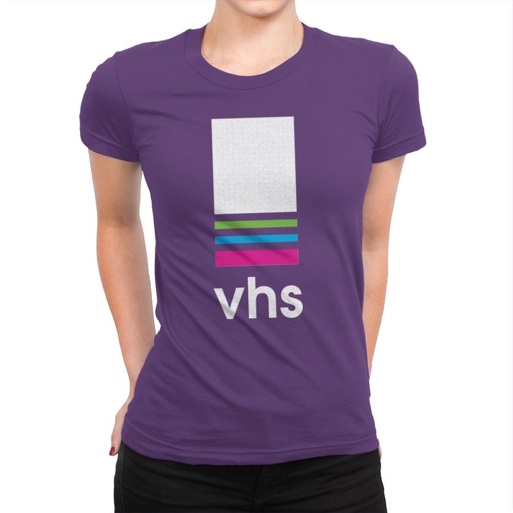 VHS Tape - Womens Premium T-Shirts RIPT Apparel Small / Purple Rush