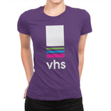 VHS Tape - Womens Premium T-Shirts RIPT Apparel Small / Purple Rush