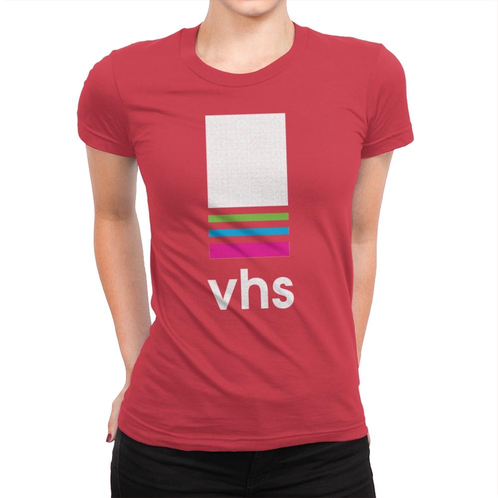 VHS Tape - Womens Premium T-Shirts RIPT Apparel Small / Red