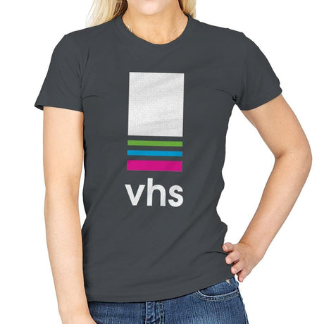 VHS Tape - Womens T-Shirts RIPT Apparel Small / Charcoal