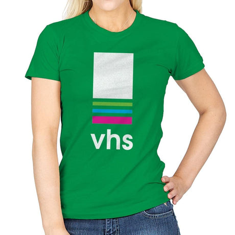 VHS Tape - Womens T-Shirts RIPT Apparel Small / Irish Green