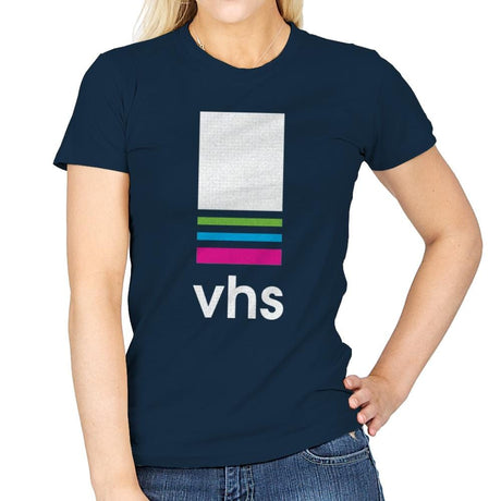 VHS Tape - Womens T-Shirts RIPT Apparel Small / Navy