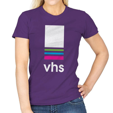 VHS Tape - Womens T-Shirts RIPT Apparel Small / Purple