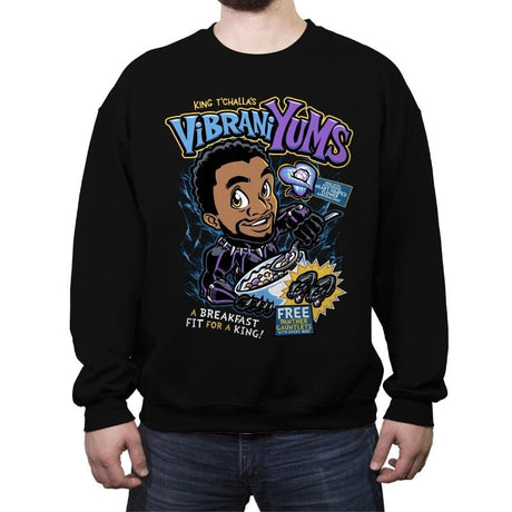 VibraniYums - Crew Neck Sweatshirt Crew Neck Sweatshirt RIPT Apparel Small / Black