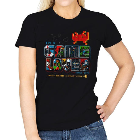 Video Game Lover - Womens T-Shirts RIPT Apparel Small / Black