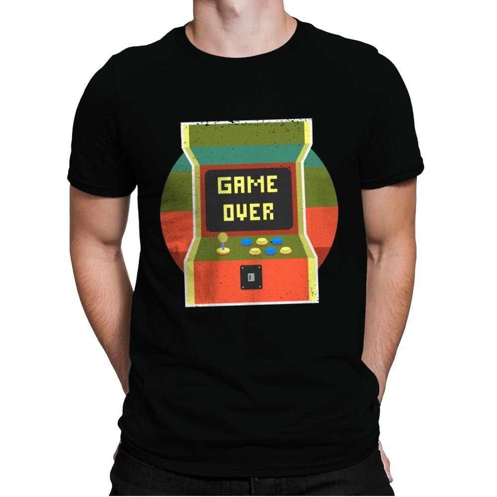 Video Game Over - Mens Premium T-Shirts RIPT Apparel Small / Black
