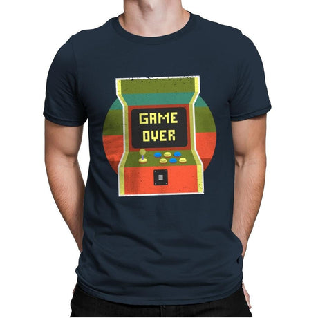 Video Game Over - Mens Premium T-Shirts RIPT Apparel Small / Indigo