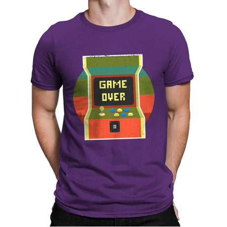 Video Game Over - Mens Premium T-Shirts RIPT Apparel Small / Purple Rush