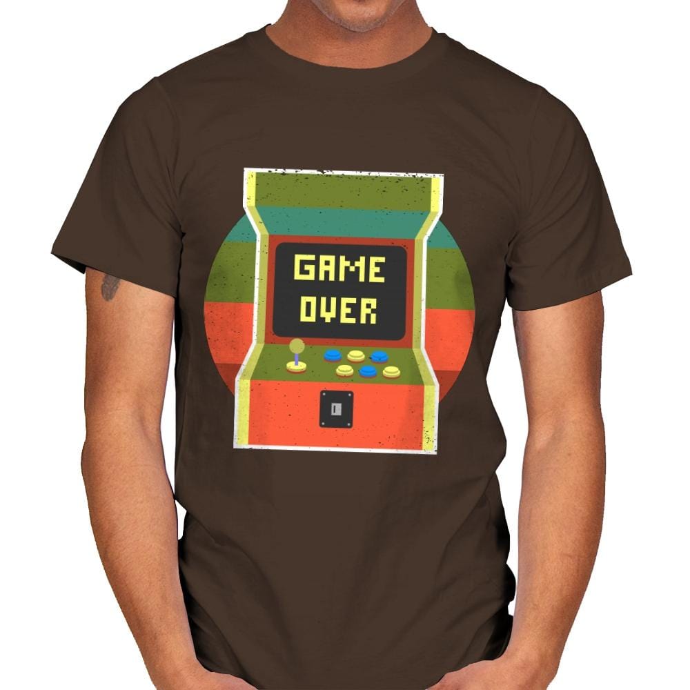 Video Game Over - Mens T-Shirts RIPT Apparel Small / Dark Chocolate