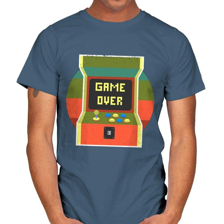 Video Game Over - Mens T-Shirts RIPT Apparel Small / Indigo Blue