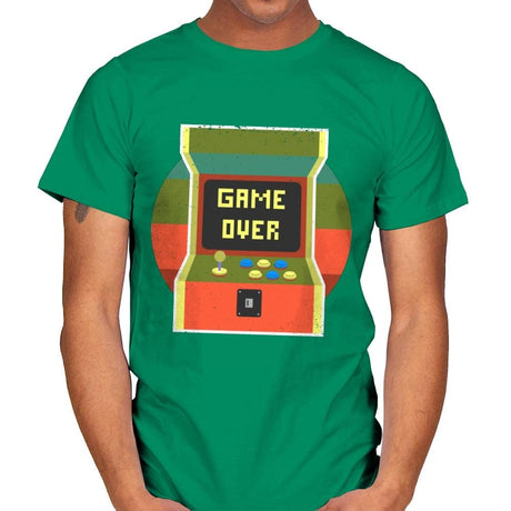 Video Game Over - Mens T-Shirts RIPT Apparel Small / Kelly Green