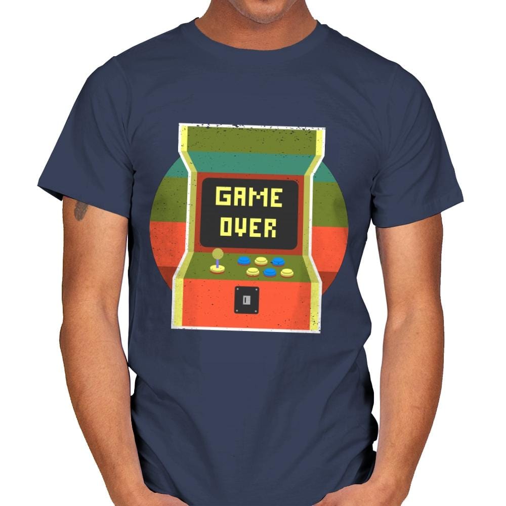 Video Game Over - Mens T-Shirts RIPT Apparel Small / Navy