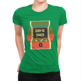 Video Game Over - Womens Premium T-Shirts RIPT Apparel Small / Kelly Green